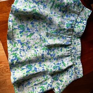 Amour Vert Blue and Green Silk Skirt